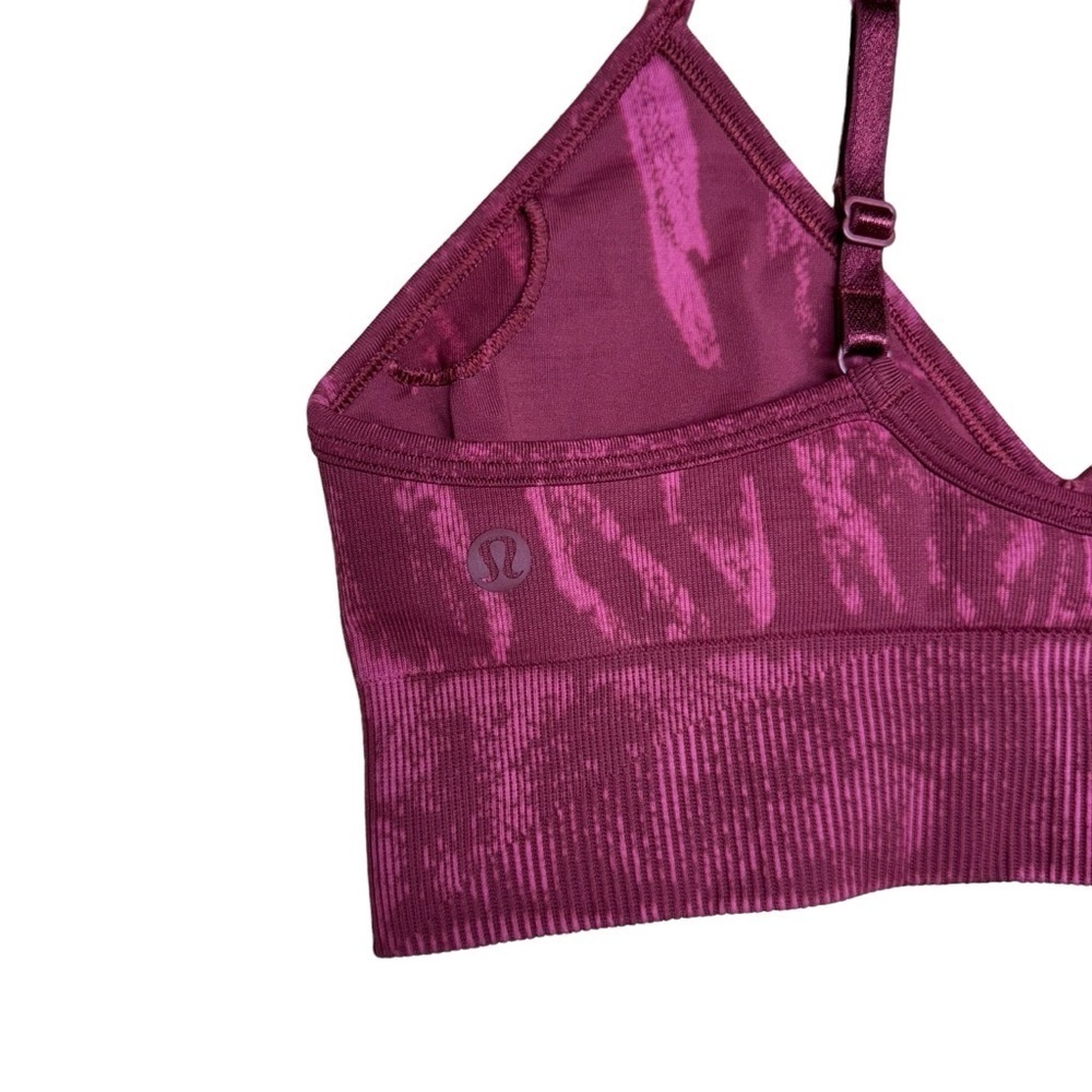 Lululemon Ebb To Street Bra A/B Cup Stone Wash Chianti Seamless W2BS2S Size 8 - Picture 10 of 15